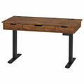 Escritorio de Madera Ajustable con Cajones y Patas Metálicas