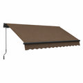 Toldo retráctil de poliéster marrón 300x250 cm