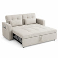 Sofá cama chaise longue de poliéster Beige 200x150x90 cm