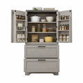 Armario de cocina de madera gris 180x90x40 cm