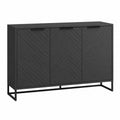 Aparador de Madera y Metal Negro 120x40x90 cm