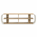Mueble para TV de MDF y metal color Natural y Blanco 180cm