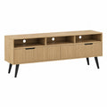 Mueble de TV de madera MDF con patas de metal 120x40x50 cm