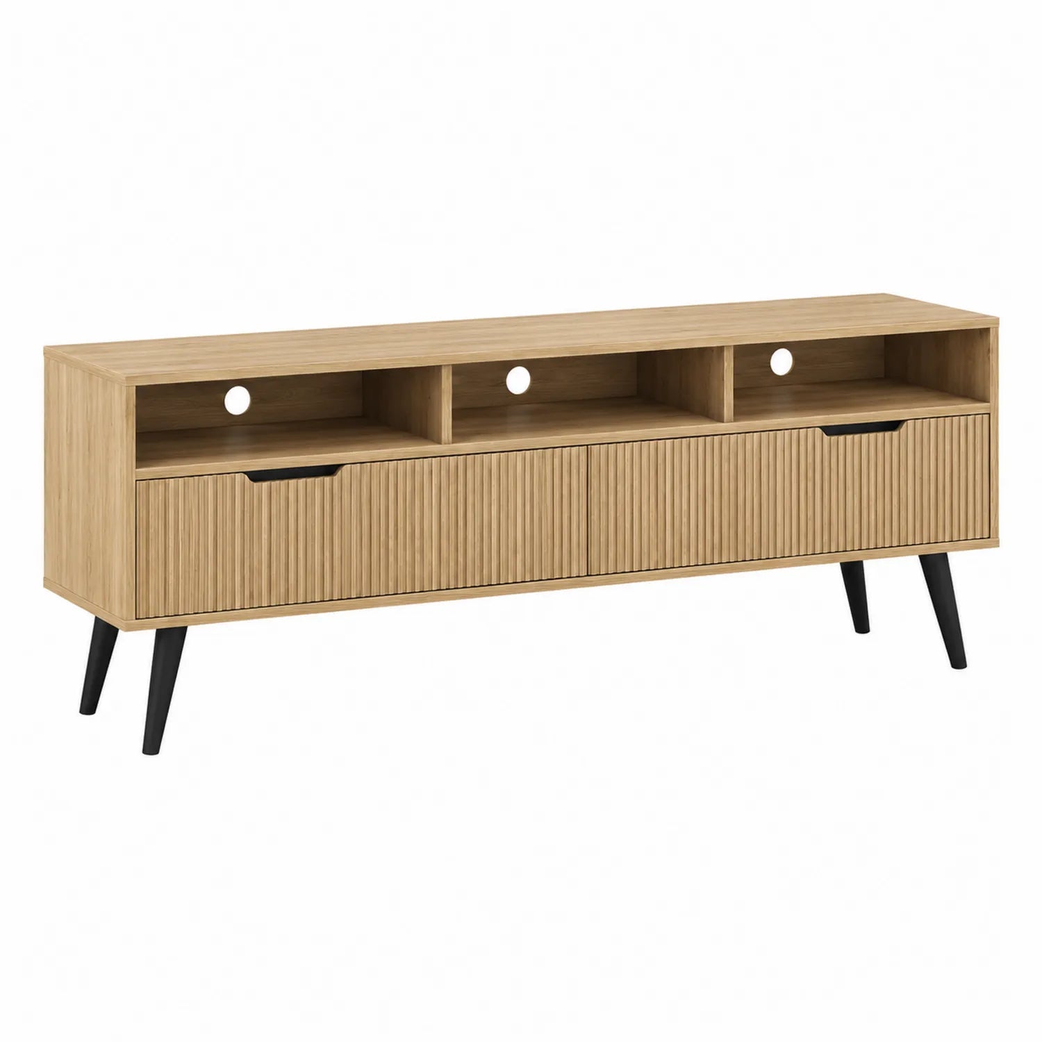 Mueble de TV de madera MDF con patas de metal 120x40x50 cm