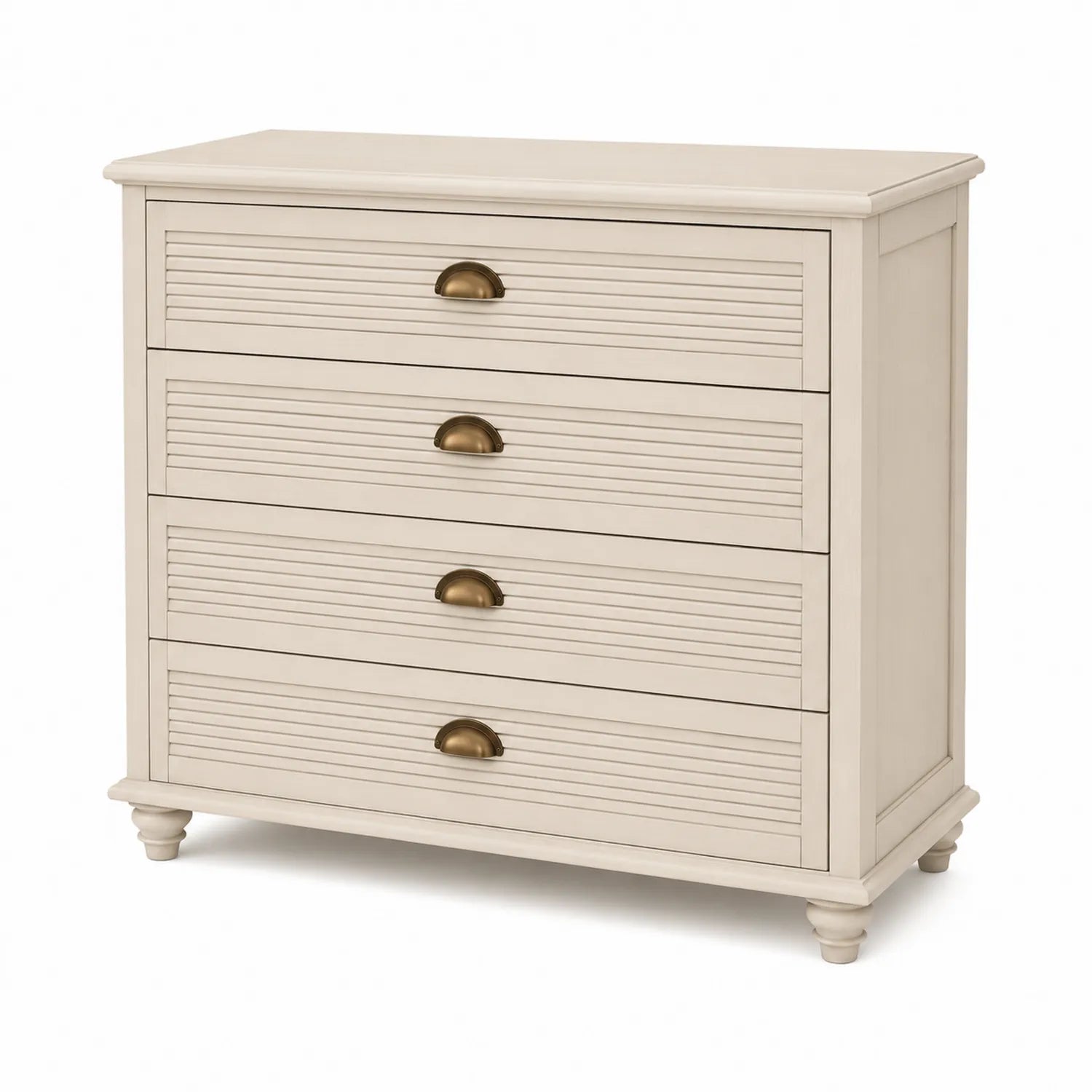 Cómoda de Madera Beige con 4 Cajones